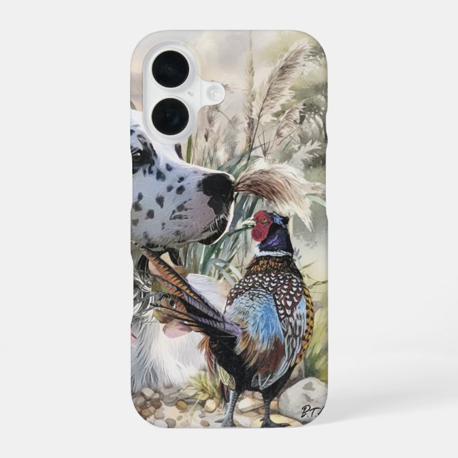 Coque iPhone 16 Setter & Faisan  (Verso)