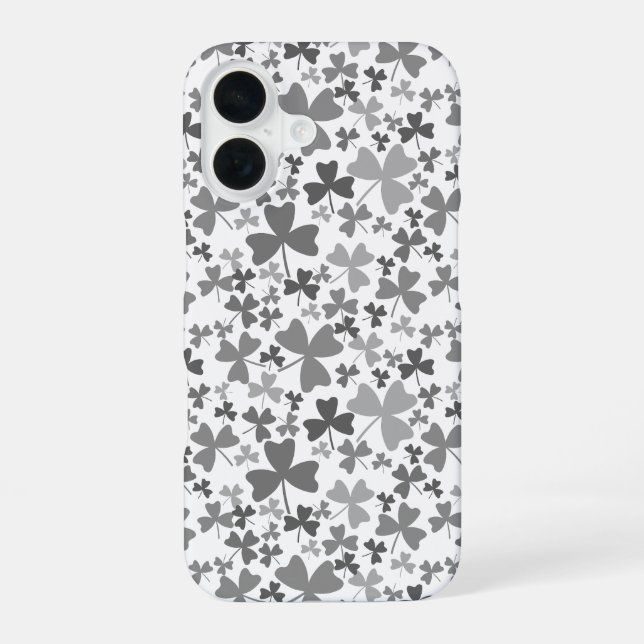 Coque iPhone 16 Shamrock gris (Verso)