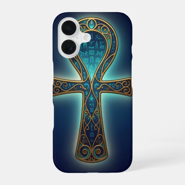 Coque iPhone 16 Signification du symbole de l'Ankh – Clé de la vie (Verso)