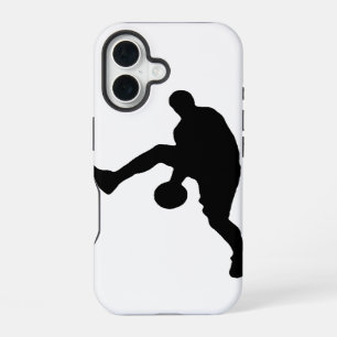Coque iPhone 16 Silhouette de joueur de basket-ball