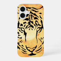 Silhouette de tigre noir et blanc