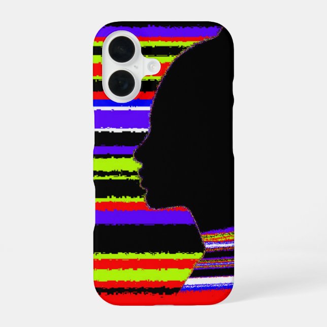 Coque iPhone 16 Silhouette Pop Art (Verso)