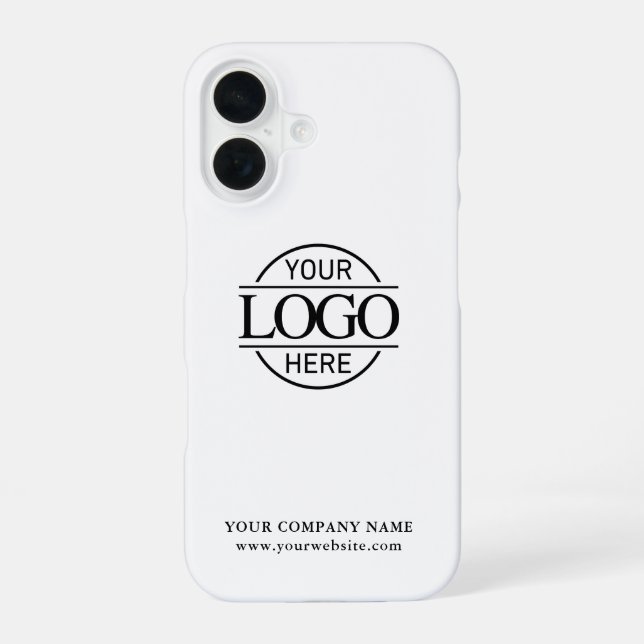 Coque iPhone 16 Simple Minimal Custom Business Company Logo (Verso)
