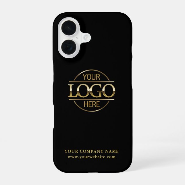 Coque iPhone 16 Simple Minimal Custom Business Company Logo (Verso)
