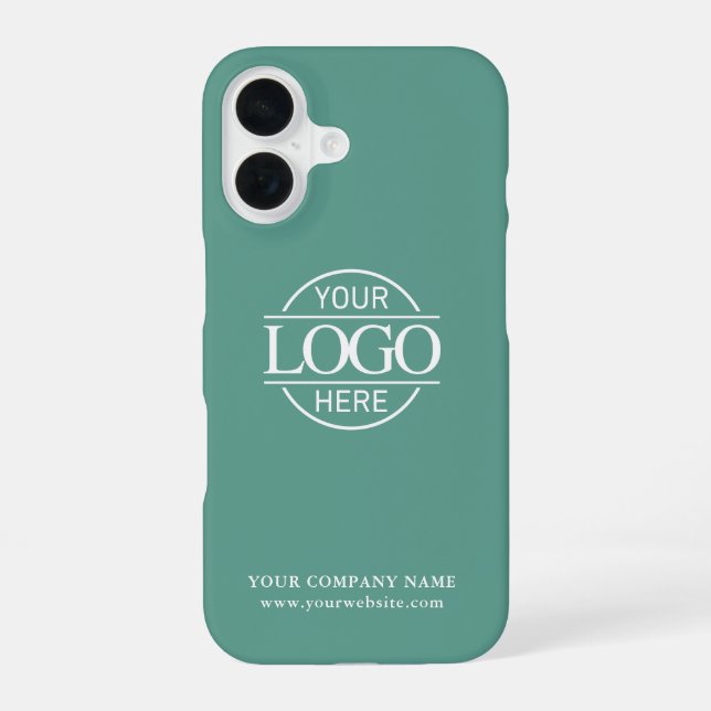 Coque iPhone 16 Simple Minimal Custom Business Company Logo (Verso)