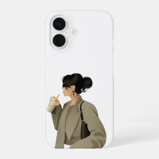 Coque iPhone 16 Sip urbain - coque iphone mince illustré