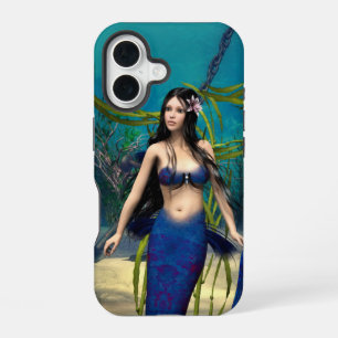 Coque iPhone 16 Sirène Bleue