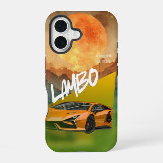 Coque iPhone 16 Sleek Sports Voiture Silhouette Téléphone