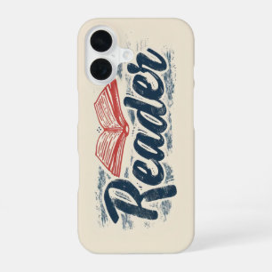 Coque iPhone 16 Slogan du livre de lecteur