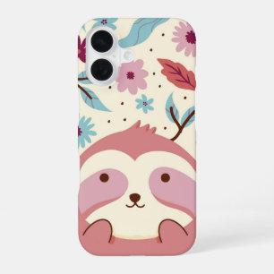 Coque iPhone 16 Sloth Garden Jungle paisible