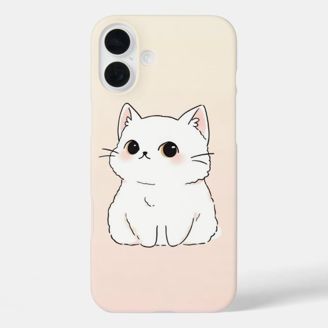 Coque iPhone 16 Soft & Stylish Amoureux des chats (Verso)