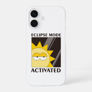 Coque iPhone 16 soleil sur arrière - plan noir