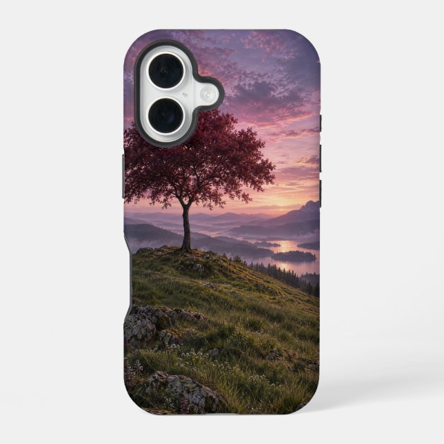 Coque iPhone 16 Solitude Crépusculaire (Verso)