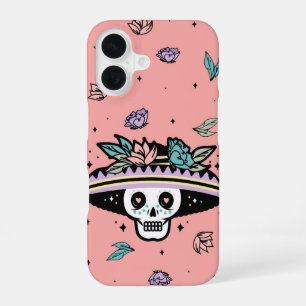 Coque iPhone 16 Sombrero Calavera - Jour du crâne mort