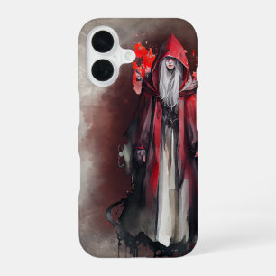 Coque iPhone 16 Sorcellerie   Sorcière rouge avec des ombres gothi