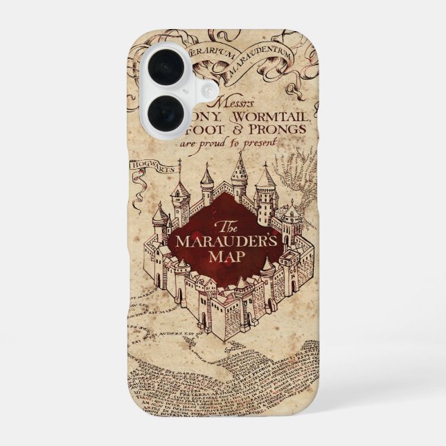 Coque iPhone 16 Sortilège Harry Potter | Carte du Maraudeur (Verso)