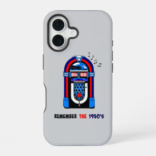 Coque iPhone 16 Souvenez-vous des années 50, juke-box,
