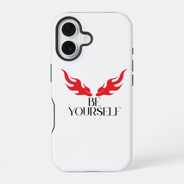 Coque iPhone 16 Soyez Vous-Même – Conception de Citation Minimalis (Verso)
