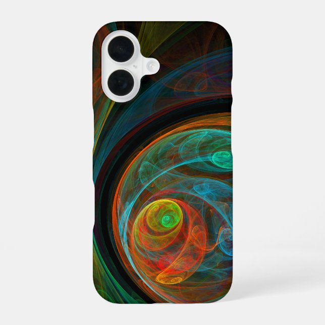 Coque iPhone 16 Spirale de Renaissance Art Abstrait Cosmique Moder (Verso)
