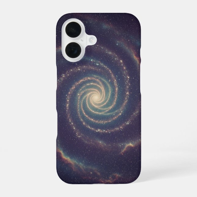 Coque iPhone 16 Spirale Galactique Vintage (Verso)