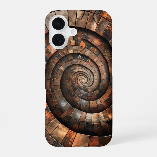 Coque iPhone 16 Spirale métallique (Verso)