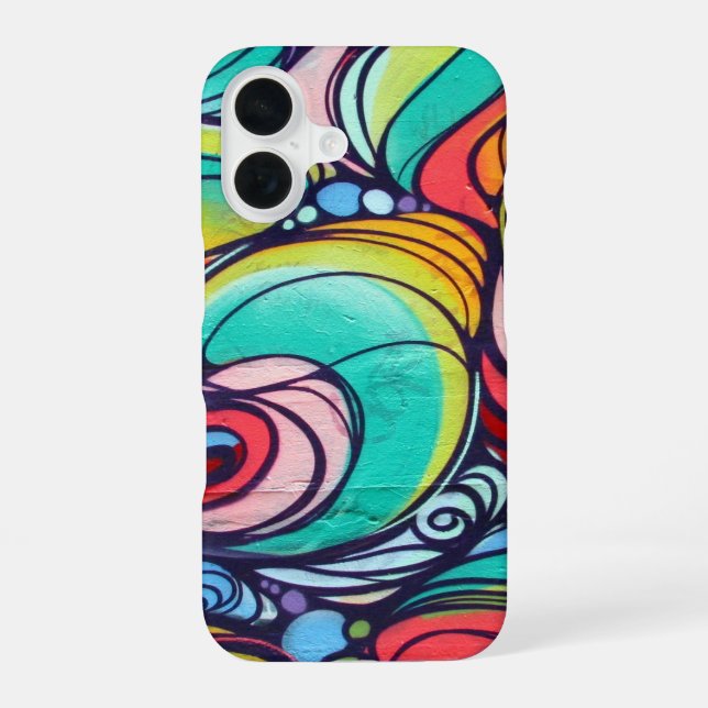 Coque iPhone 16 spirales rétro (Verso)