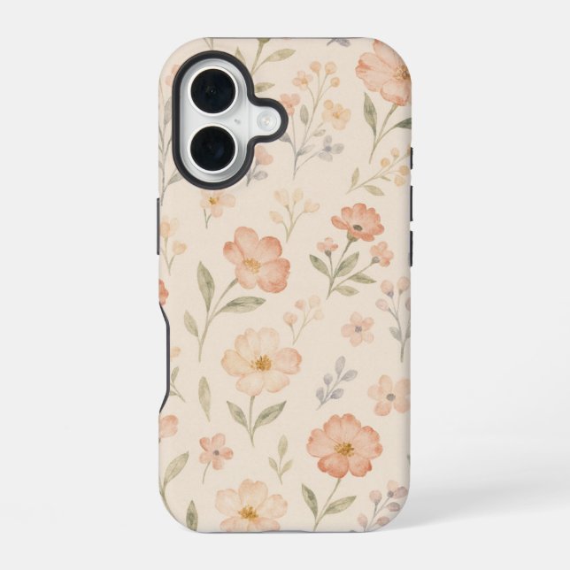 Coque iPhone 16 Spring Garden Watercolor Floral Case (Verso)