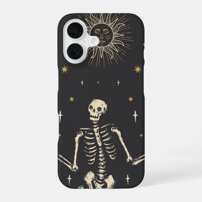 Coque iPhone 16 Squelette céleste (Verso)