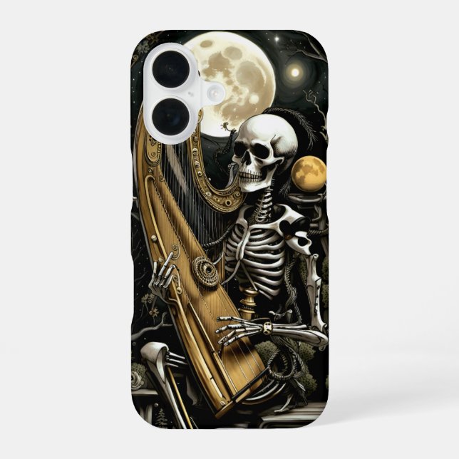 Coque iPhone 16 Squelette et Harpe II (Verso)