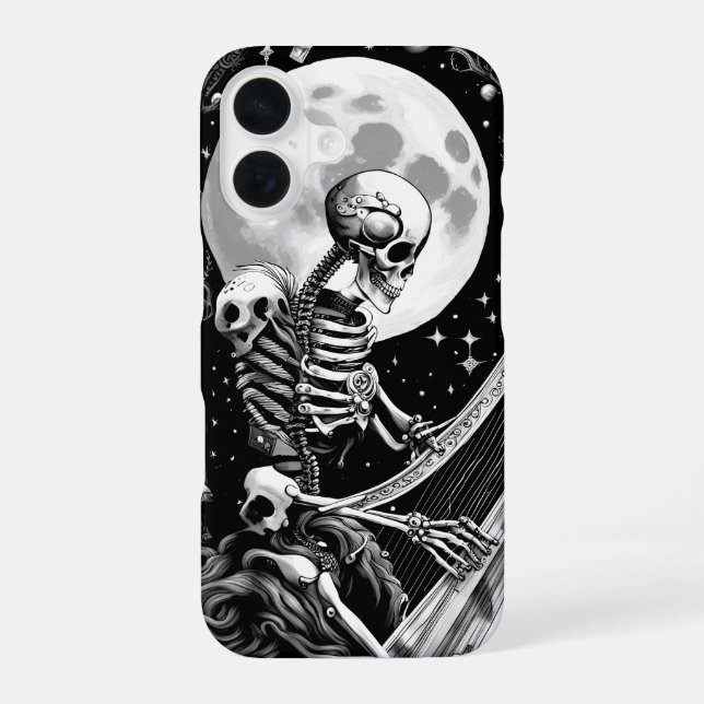 Coque iPhone 16 Squelette et Harpe III (Verso)