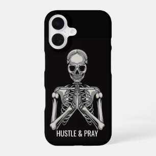 Coque iPhone 16 Squelette Hustle & Pray