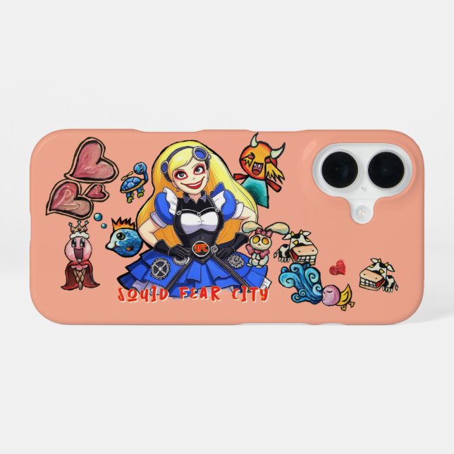 Coque iPhone 16 Squid Fear City ÉDITION ALICE  (Verso Horizontal)