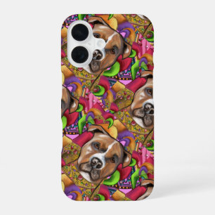 COQUE iPhone 16 STAFFORDSHIRE TERRIER AMÉRICAIN