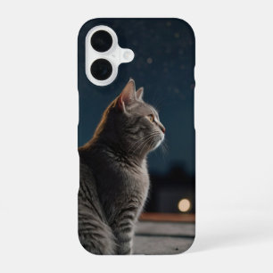 Coque iPhone 16 Starry Night Cat