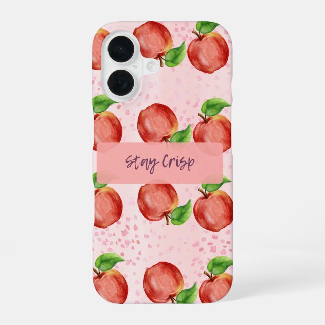 Coque iPhone 16 Stay Crisp (pomme) (Verso)