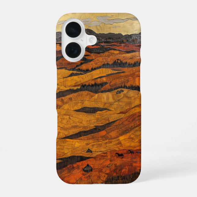 Coque iPhone 16 Steppe mongole (Verso)