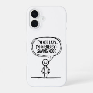 Coque iPhone 16 Stick Sarcastique - Économie d'énergie