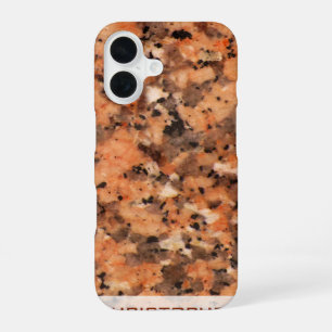 Coque iPhone 16 Structure de roche tachetée avec motif pointillé e