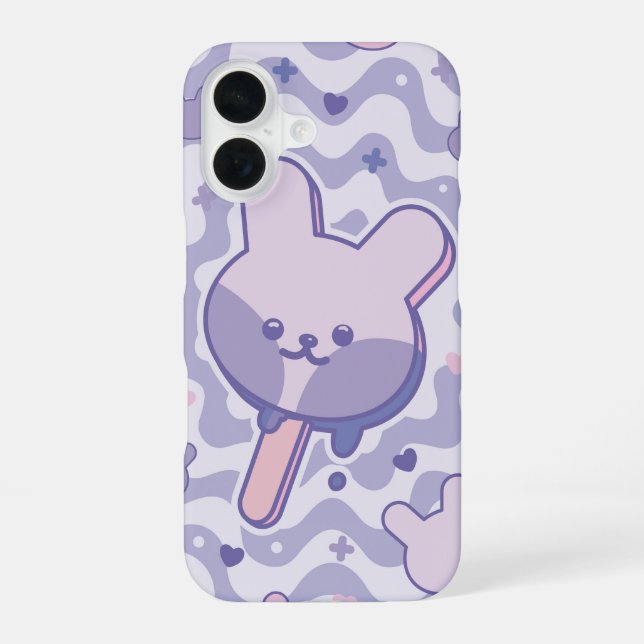 Coque iPhone 16 Sucette Lapin Kawaii (Verso)