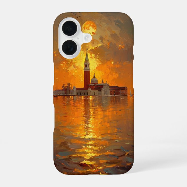 Coque iPhone 16 Sunset in Venice (Verso)
