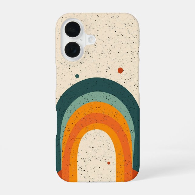 Coque iPhone 16 Sunset Valley – Étiquette de téléphone (Verso)
