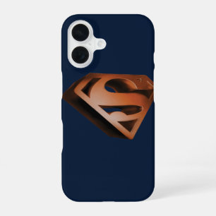 Coque iPhone 16 Superman S-Shield Logo Grainy 3D