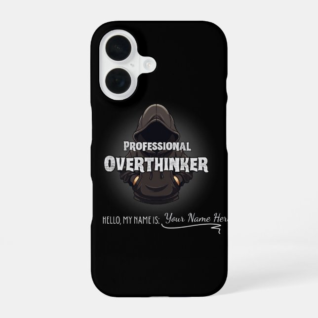 Coque iPhone 16 Surpenseur Professionnel Drôle Nom Personnalisé (Verso)