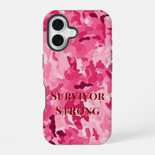 Coque iPhone 16 Survivante Forte Sensibilisation au Cancer du Sein