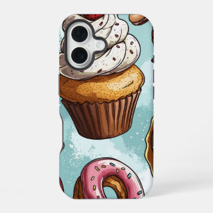 Coque iPhone 16 Sweet Bliss : Anime Dessert Delight Téléphone Case