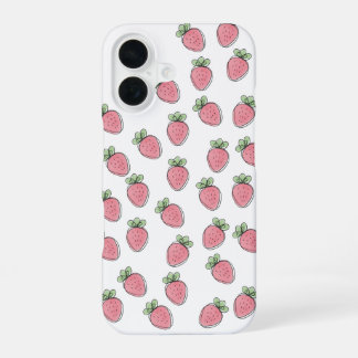 Coque iPhone 16 Sweet Strawberry Print