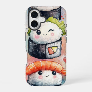 Coque iPhone 16 Sweet Sushi Trio - Couverture de la boîte téléphon