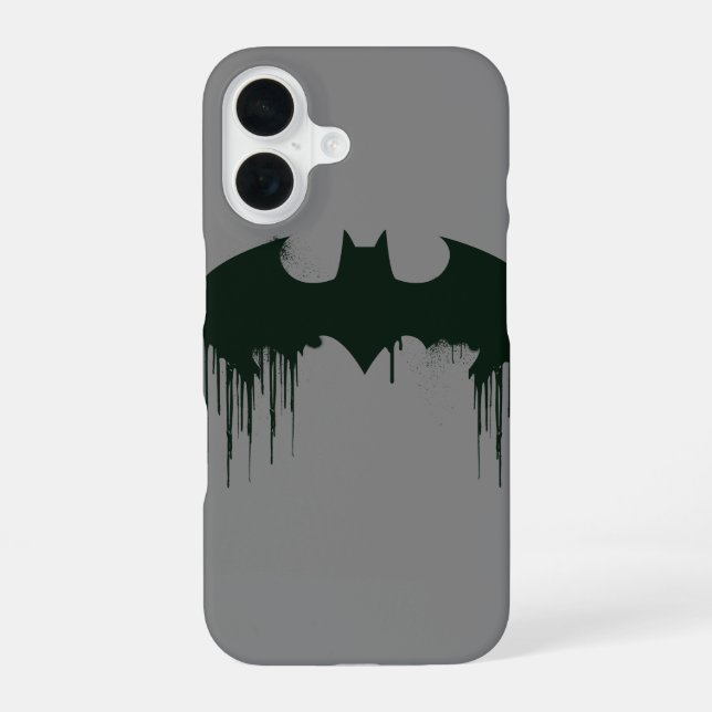 Coque iPhone 16 Symbole Batman (Verso)
