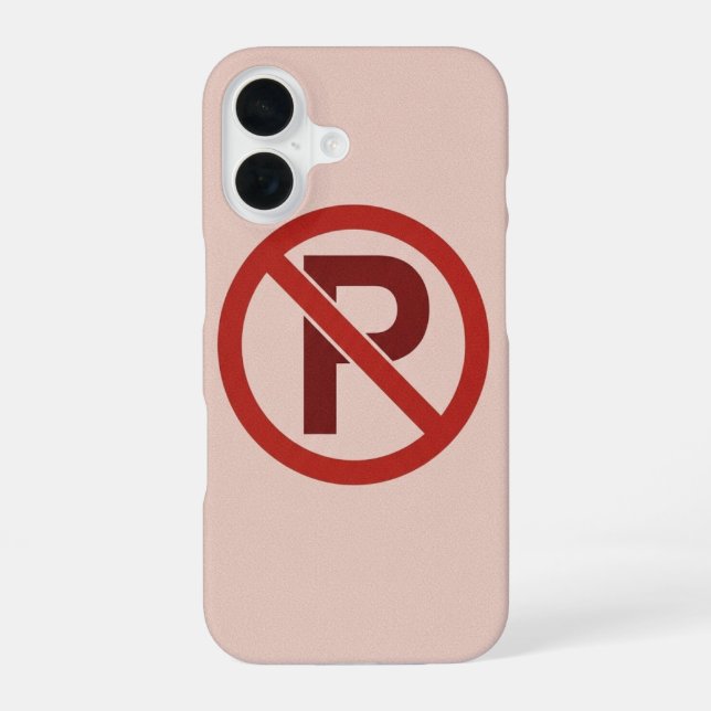 Coque iPhone 16 Symbole d'Interdiction de Stationner Vintage (Verso)