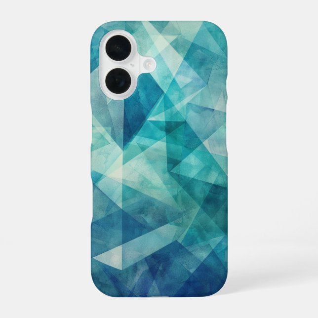 Coque iPhone 16 Symétrie tonifiée cool (Verso)